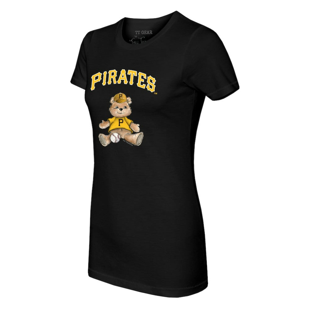 Pittsburgh Pirates Tiny Turnip Women's Teddy Boy T-Shirt - Black