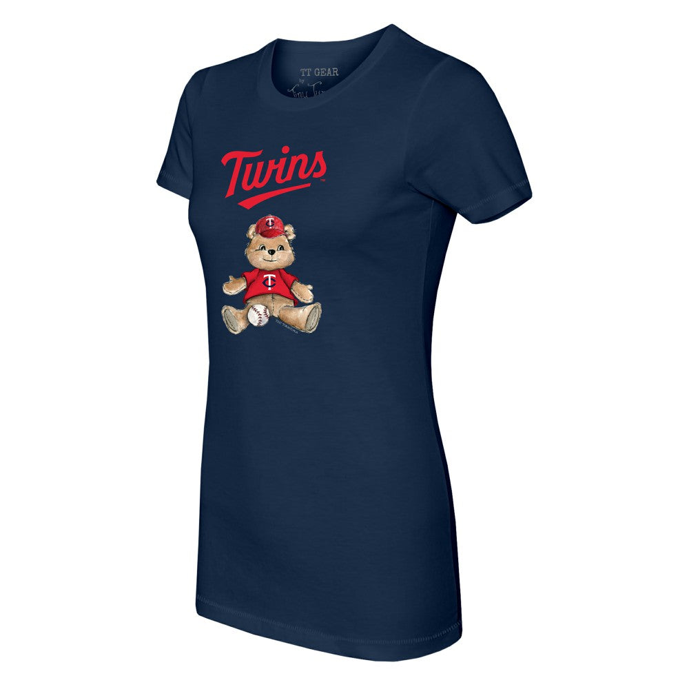 Minnesota Twins Tiny Turnip Women's Teddy Boy T-Shirt - Navy