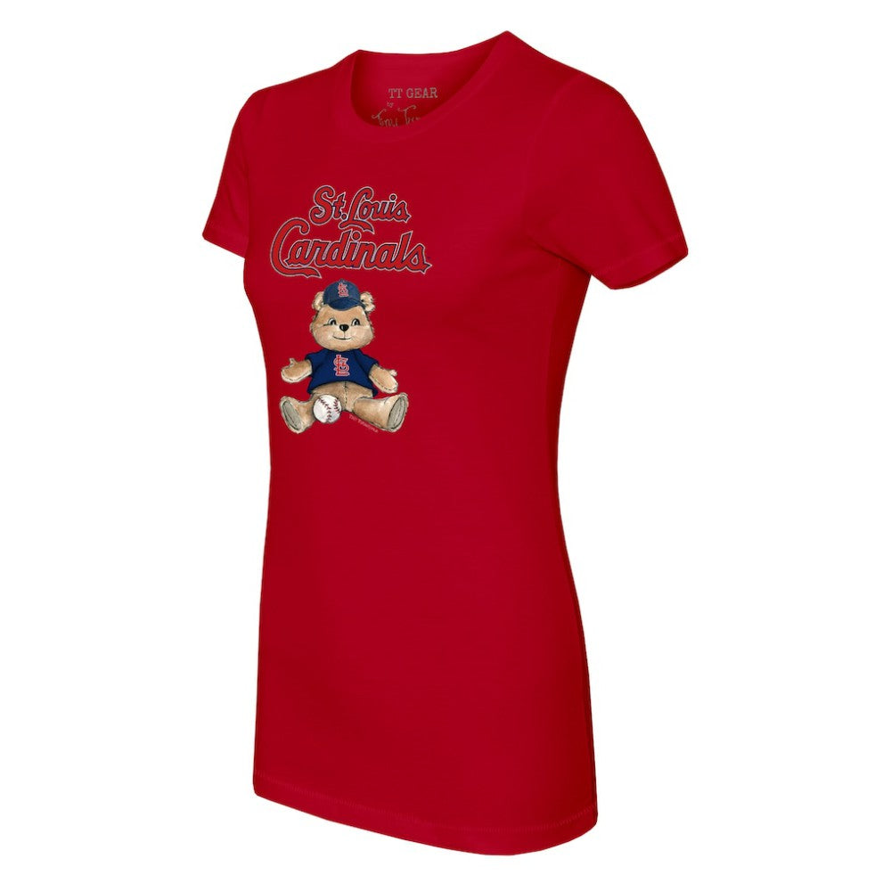St. Louis Cardinals Tiny Turnip Women's Teddy Boy T-Shirt - Red