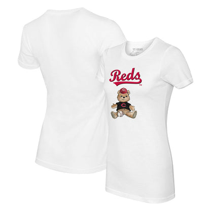 Cincinnati Reds Tiny Turnip Women's Teddy Boy T-Shirt - White