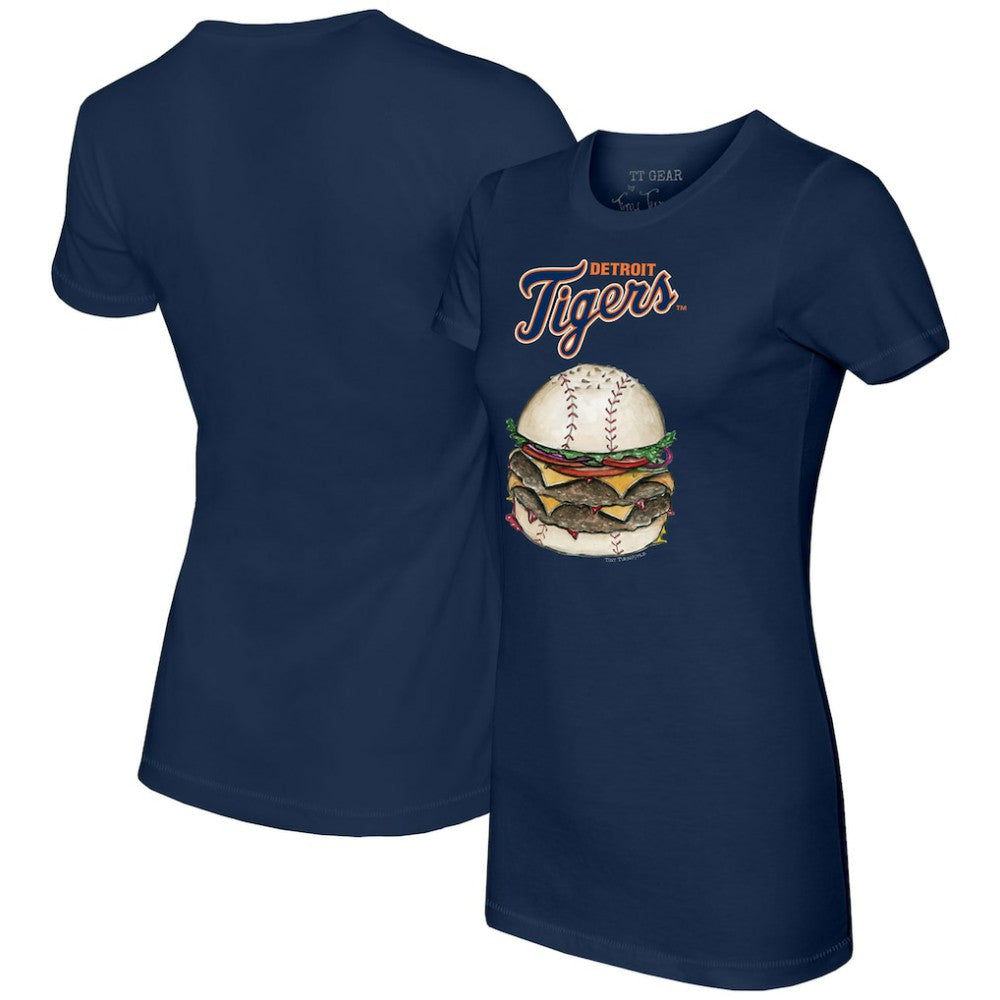 Detroit Tigers Tiny Turnip Women's Burger T-Shirt - Navy