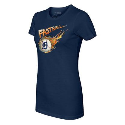 Detroit Tigers Tiny Turnip Women's Fastball T-Shirt - Navy