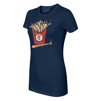 Minnesota Twins Tiny Turnip Women's Hot Bats T-Shirt - Navy
