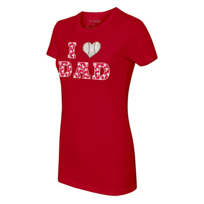 Philadelphia Phillies Tiny Turnip Women's I Love Dad T-Shirt - Red