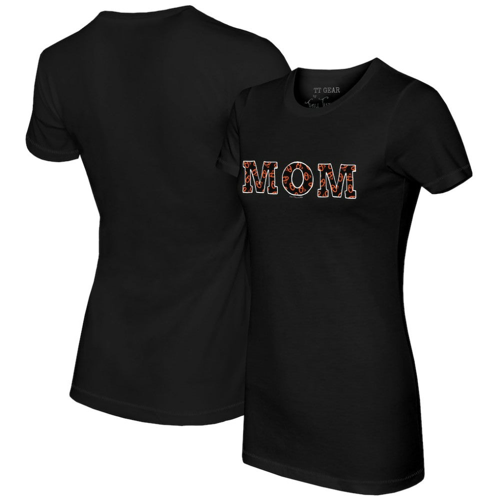 Baltimore Orioles Tiny Turnip Women's Logo Mom T-Shirt - Black