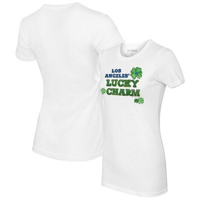 Los Angeles Dodgers Tiny Turnip Women's Lucky Charm T-Shirt - White
