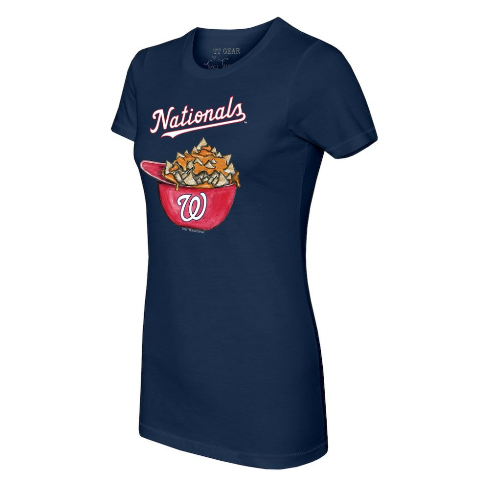 Washington Nationals Tiny Turnip Women's Nacho Helmet T-Shirt - Navy