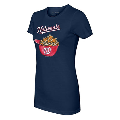 Washington Nationals Tiny Turnip Women's Nacho Helmet T-Shirt - Navy