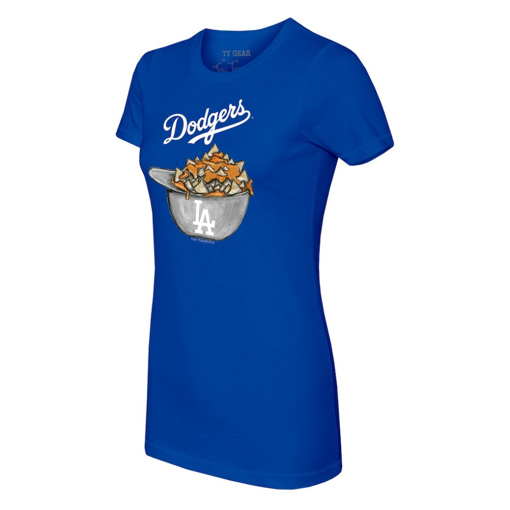 Los Angeles Dodgers Tiny Turnip Women's Nacho Helmet T-Shirt - Royal