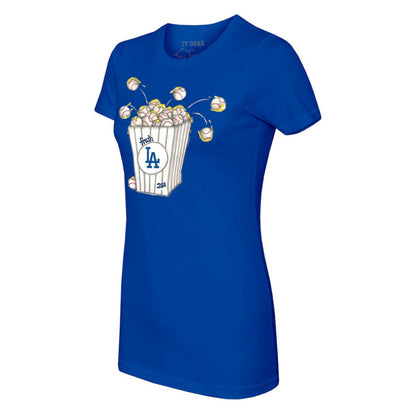 Los Angeles Dodgers Tiny Turnip Women's Popcorn T-Shirt - Royal