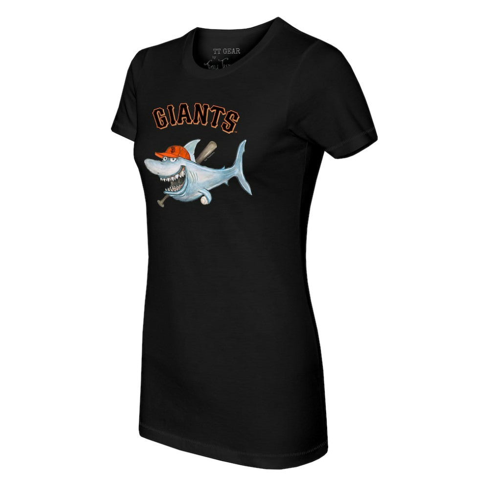 San Francisco Giants Tiny Turnip Women's Shark T-Shirt - Black