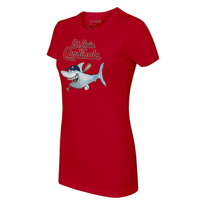 St. Louis Cardinals Tiny Turnip Women's Shark T-Shirt - Red