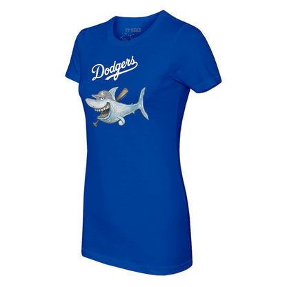 Los Angeles Dodgers Tiny Turnip Women's Shark T-Shirt - Royal