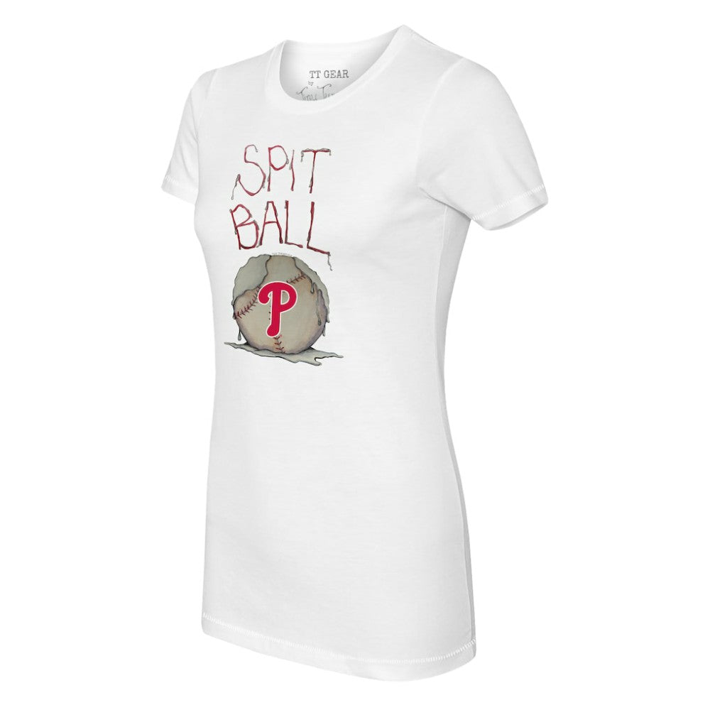 Philadelphia Phillies Tiny Turnip Women's Spit Ball T-Shirt - White