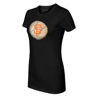 San Francisco Giants Tiny Turnip Women's Stitched Baseball T-Shirt - Black