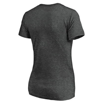 Athletics Women's Core Team Lock Up V-Neck T-Shirt - Charcoal