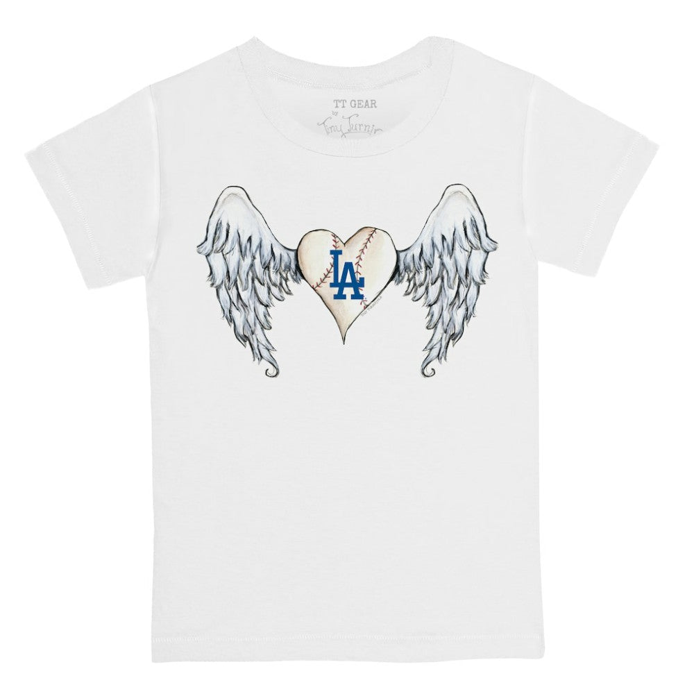 Los Angeles Dodgers Tiny Turnip Youth Angel Wings T-Shirt - White
