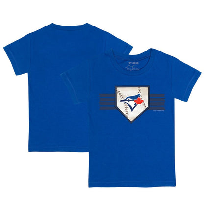 Toronto Blue Jays Tiny Turnip Youth Base Stripe T-Shirt - Royal