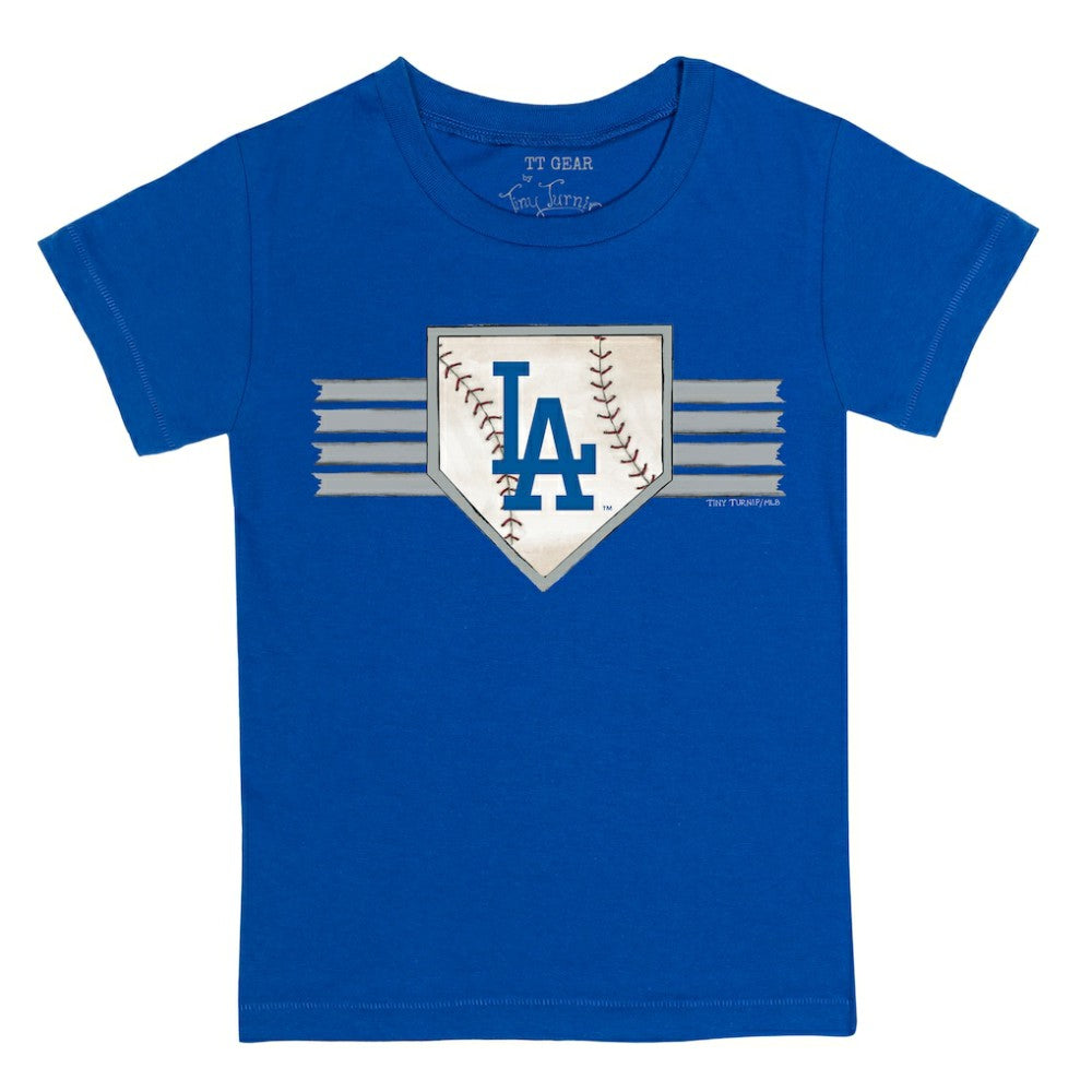 Los Angeles Dodgers Tiny Turnip Youth Base Stripe T-Shirt - Royal