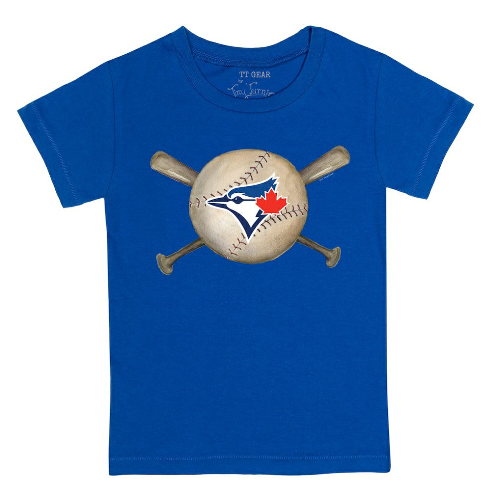 Toronto Blue Jays Tiny Turnip Youth Baseball Cross Bats T-Shirt - Royal
