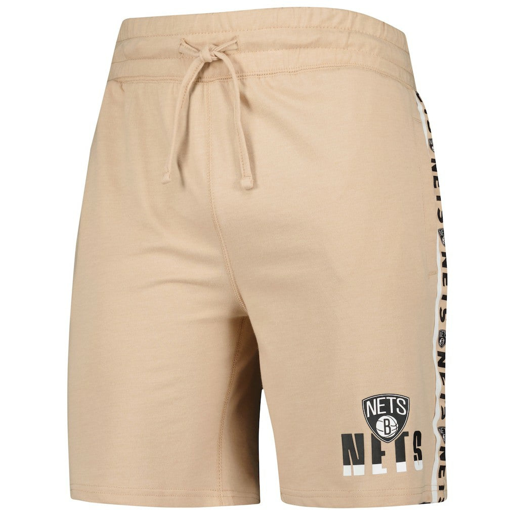 Brooklyn Nets Concepts Sport Team Stripe Shorts - Tan online