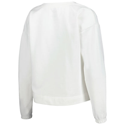 Los Angeles Lakers Concepts Sport Women's Sunray Notch Neck Long Sleeve Top - White cheap