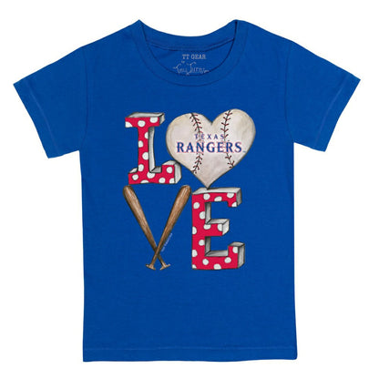 Texas Rangers Tiny Turnip Youth Baseball Love T-Shirt - Royal