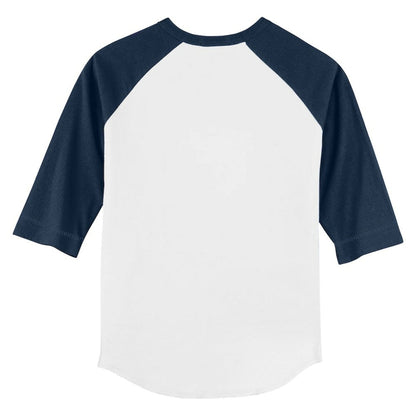 Cleveland Guardians Tiny Turnip Youth Baseball Love 3/4-Sleeve Raglan T-Shirt - White/Navy