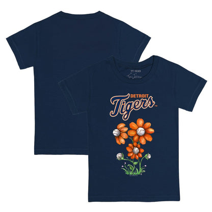 Detroit Tigers Tiny Turnip Youth Blooming Baseballs T-Shirt - Navy