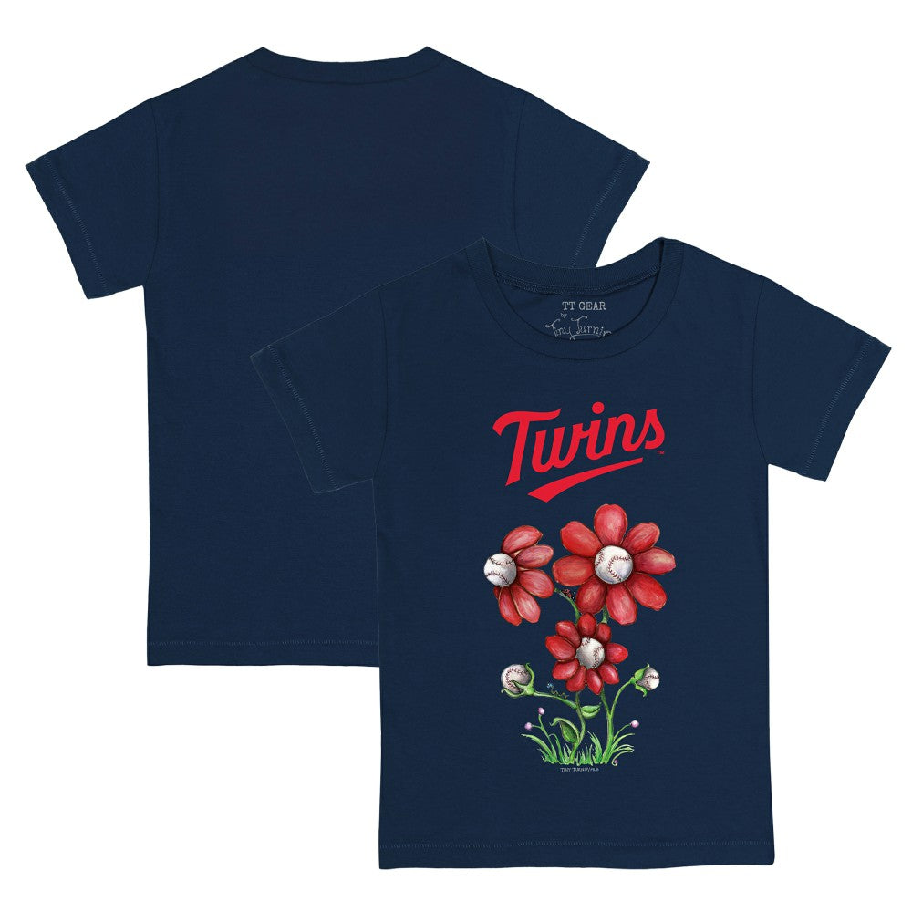 Minnesota Twins Tiny Turnip Youth Blooming Baseballs T-Shirt - Navy
