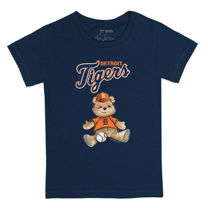 Detroit Tigers Tiny Turnip Youth Teddy Boy T-Shirt - Navy