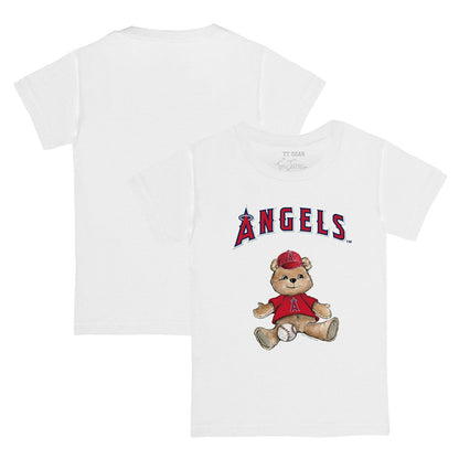 Los Angeles Angels Tiny Turnip Youth Teddy Boy T-Shirt - White