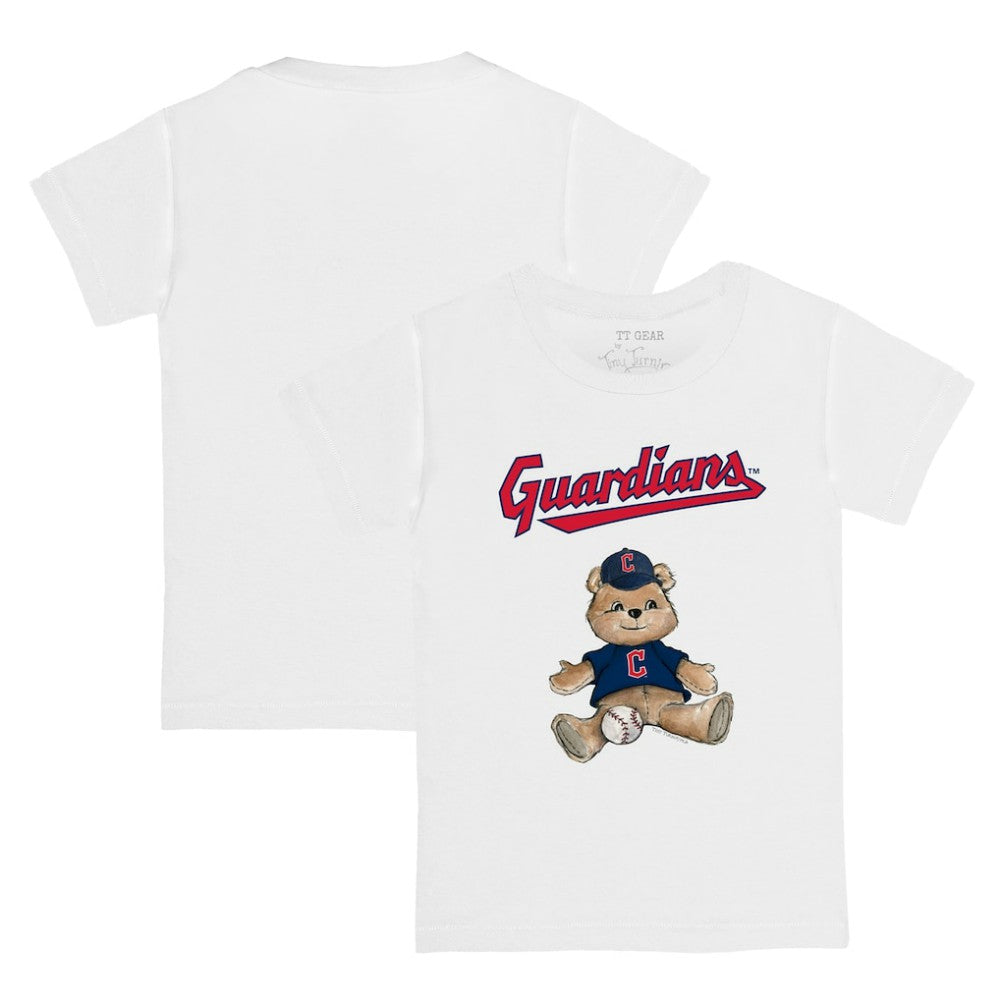 Cleveland Guardians Tiny Turnip Youth Teddy Boy T-Shirt - White