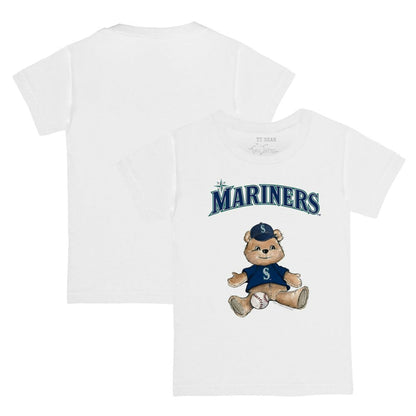Seattle Mariners Tiny Turnip Youth Teddy Boy T-Shirt - White
