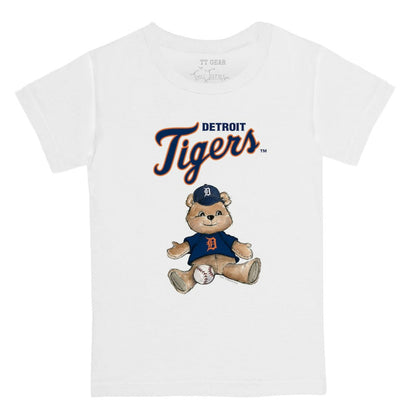 Detroit Tigers Tiny Turnip Youth Teddy Boy T-Shirt - White