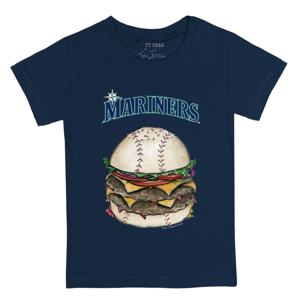 Seattle Mariners Tiny Turnip Youth Burger T-Shirt - Navy