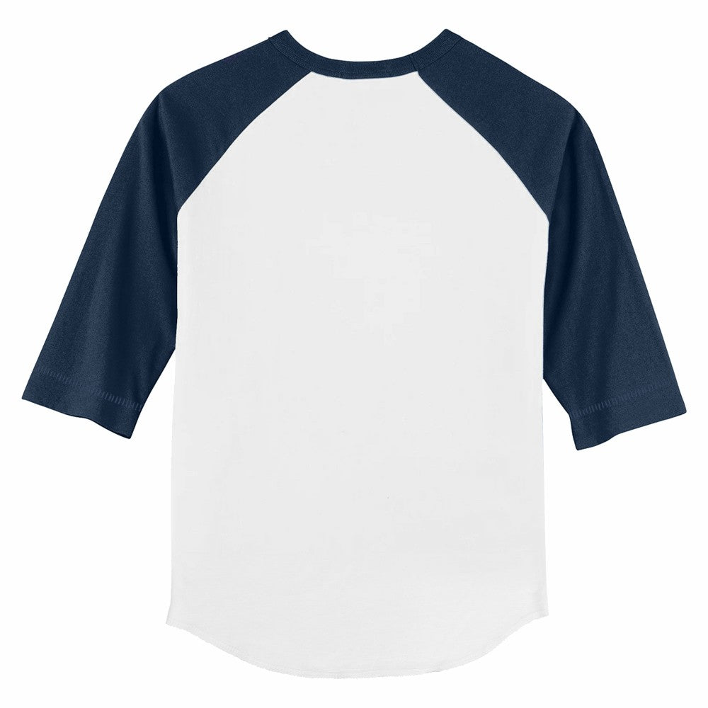 Houston Astros Tiny Turnip Youth Diamond Cross Bats 3/4-Sleeve Raglan T-Shirt - White/Navy