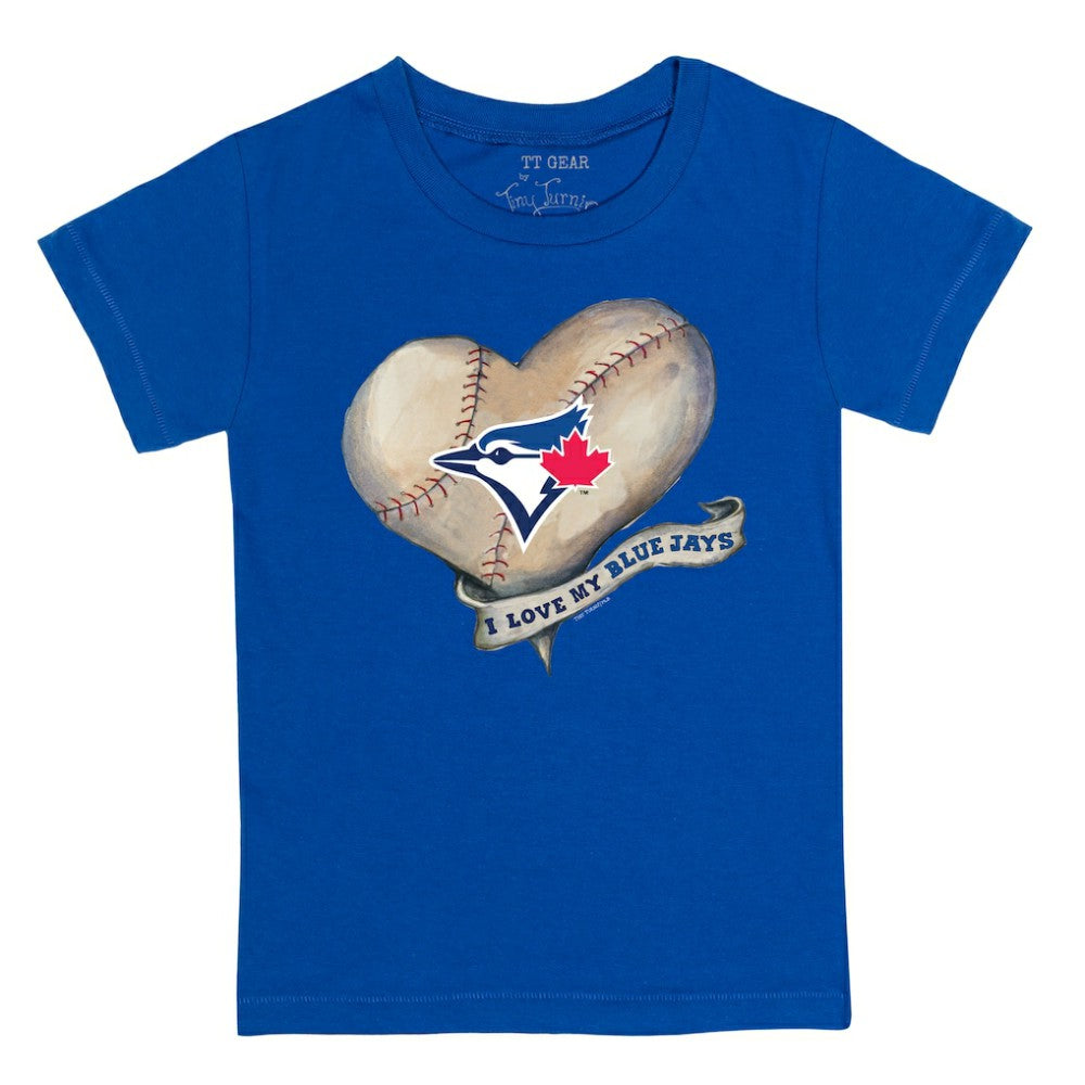 Toronto Blue Jays Tiny Turnip Youth Heart Banner T-Shirt - Royal
