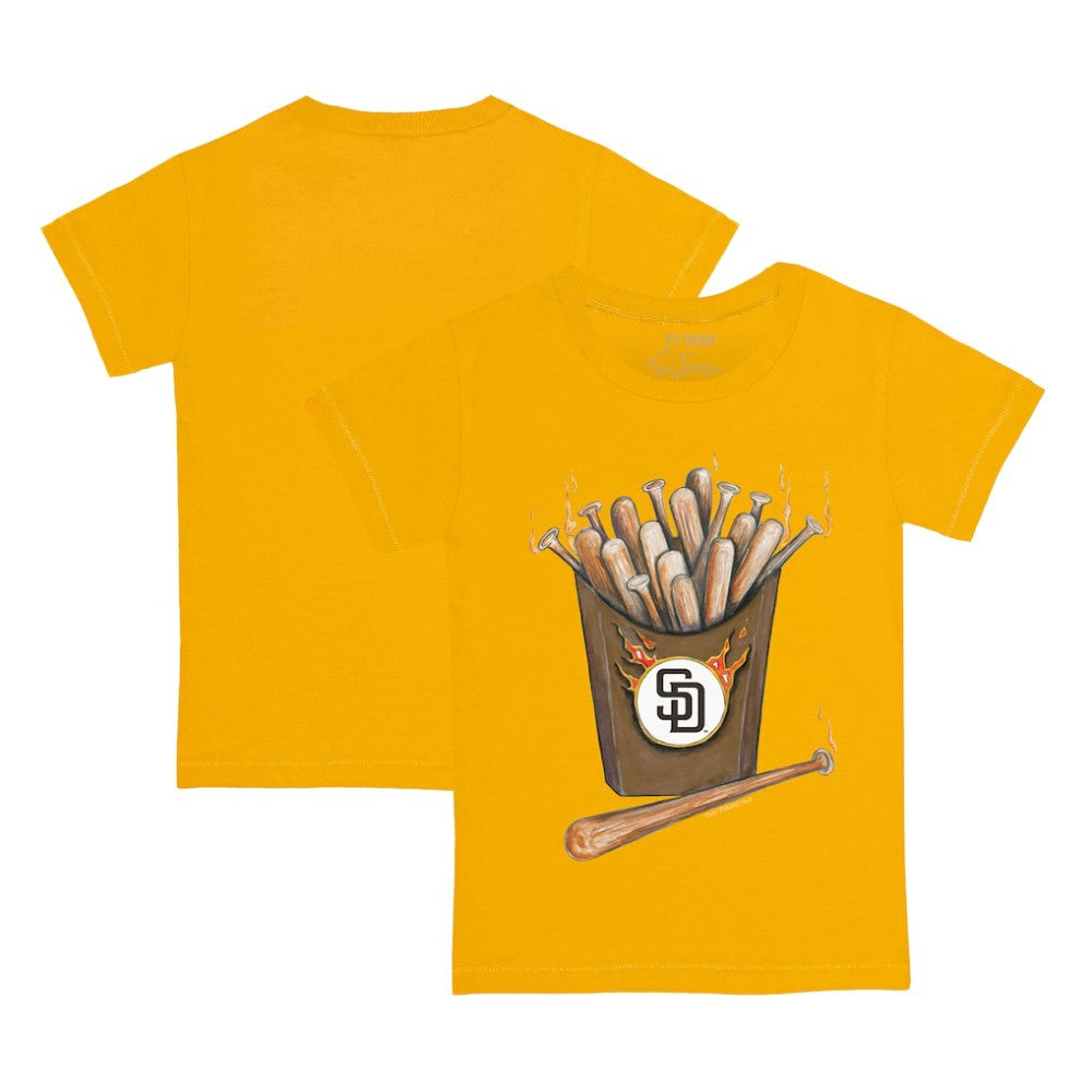 San Diego Padres Tiny Turnip Youth Hot Bats T-Shirt - Gold