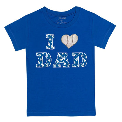 Los Angeles Dodgers Tiny Turnip Youth I Love Dad T-Shirt - Royal