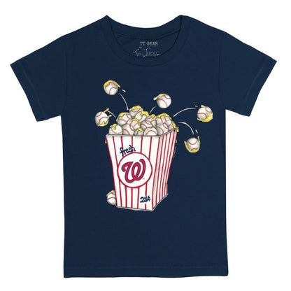 Washington Nationals Tiny Turnip Youth Popcorn T-Shirt - Navy