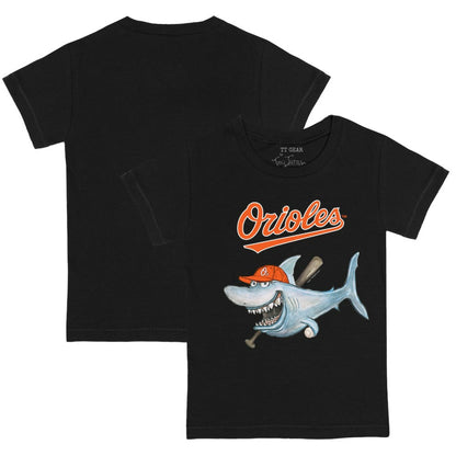 Baltimore Orioles Tiny Turnip Youth Shark T-Shirt - Black