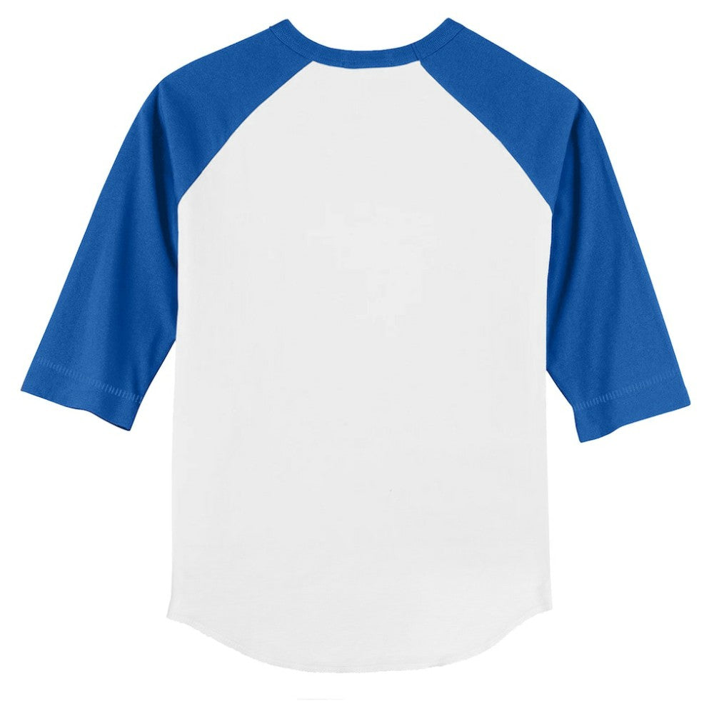 Chicago Cubs Tiny Turnip Youth Shark 3/4-Sleeve Raglan T-Shirt - White/Royal
