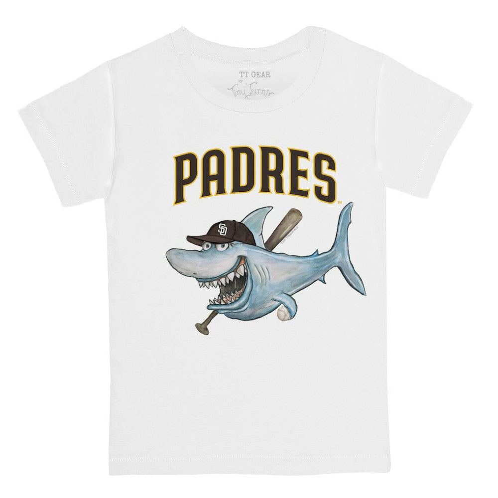 San Diego Padres Tiny Turnip Youth Shark Logo T-Shirt - White