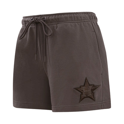 Houston Astros Pro Standard Women's Neutral Fleece Shorts - Brown