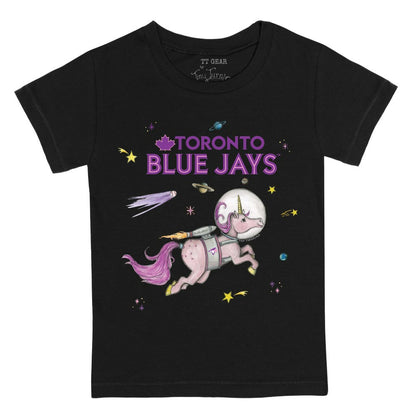 Toronto Blue Jays Tiny Turnip Youth Space Unicorn T-Shirt - Black