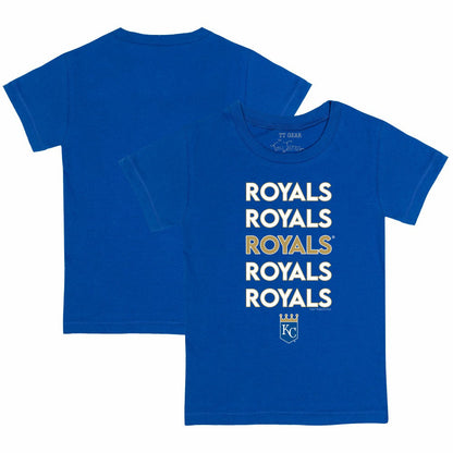 Kansas City Royals Tiny Turnip Youth Stacked T-Shirt - Royal