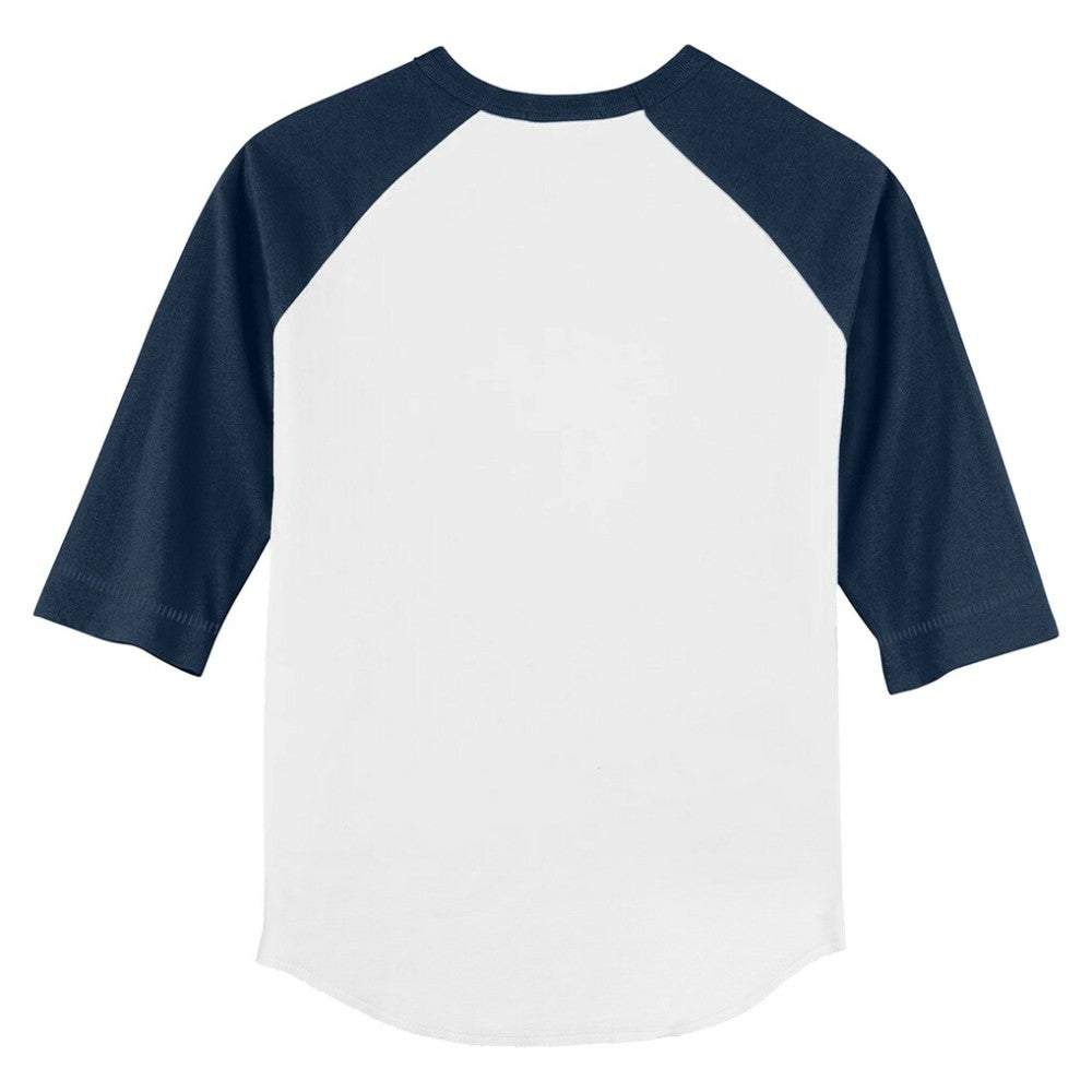 Cleveland Guardians Tiny Turnip Youth Stacked 3/4-Sleeve Raglan T-Shirt - White/Navy