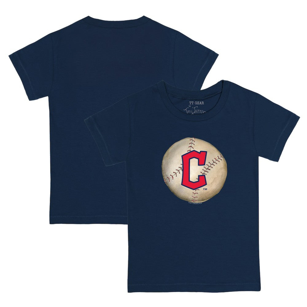 Cleveland Guardians Tiny Turnip Youth Stitched Baseball T-Shirt - Navy