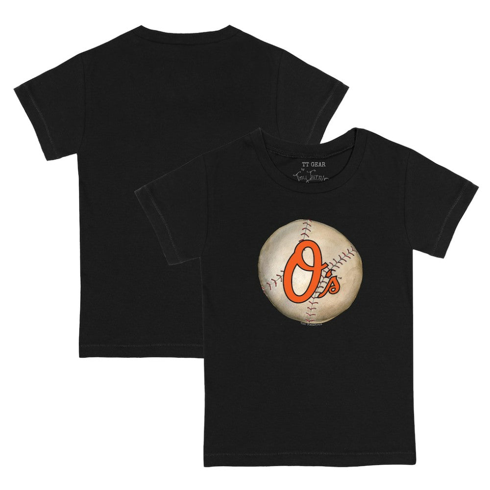 Baltimore Orioles Tiny Turnip Youth Stitched Baseball T-Shirt - Black